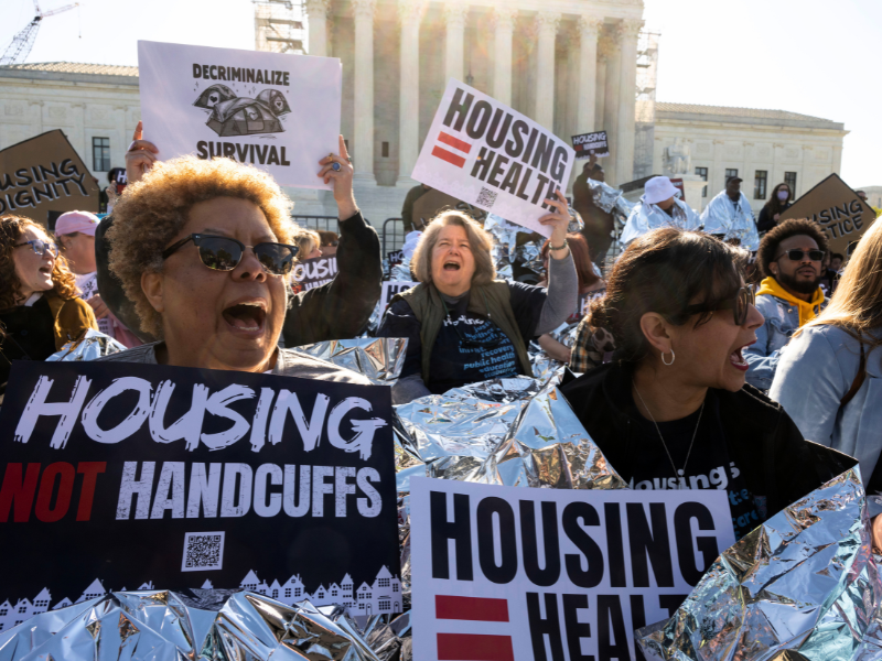 Protesters at the Housing Not Handcuffs Rally in DC